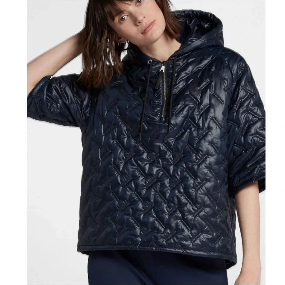 Nike Lab Essentials Insulated Short‎ Sleeve Hoodie Puffer Pullover Blue 916368 S - Picture 13 of 16